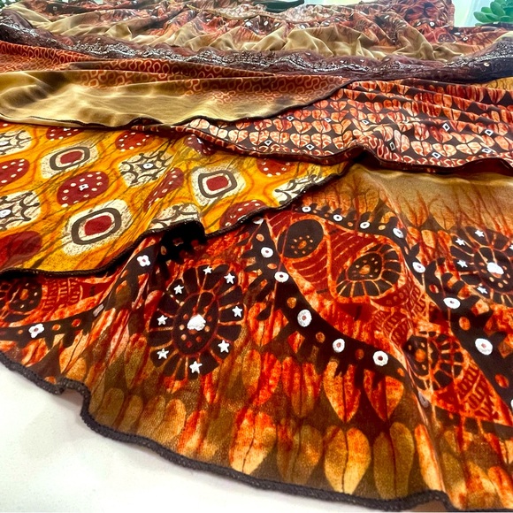 Lane Bryant 18/20 Sleeveless Boho Top with Layered Ruffle Front Metallic Accents - Picture 8 of 9